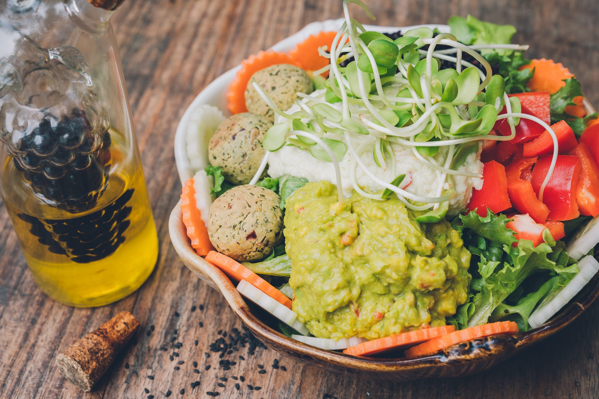 baked falafal buddha bowl