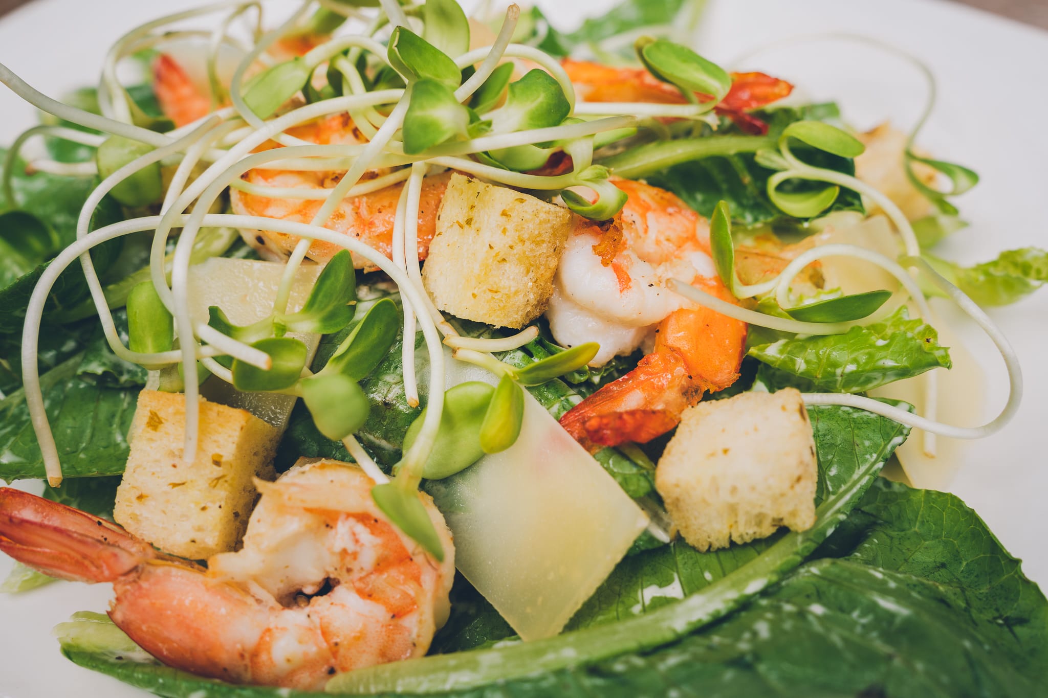 Caesar salad with prawns Alchemy Cafe