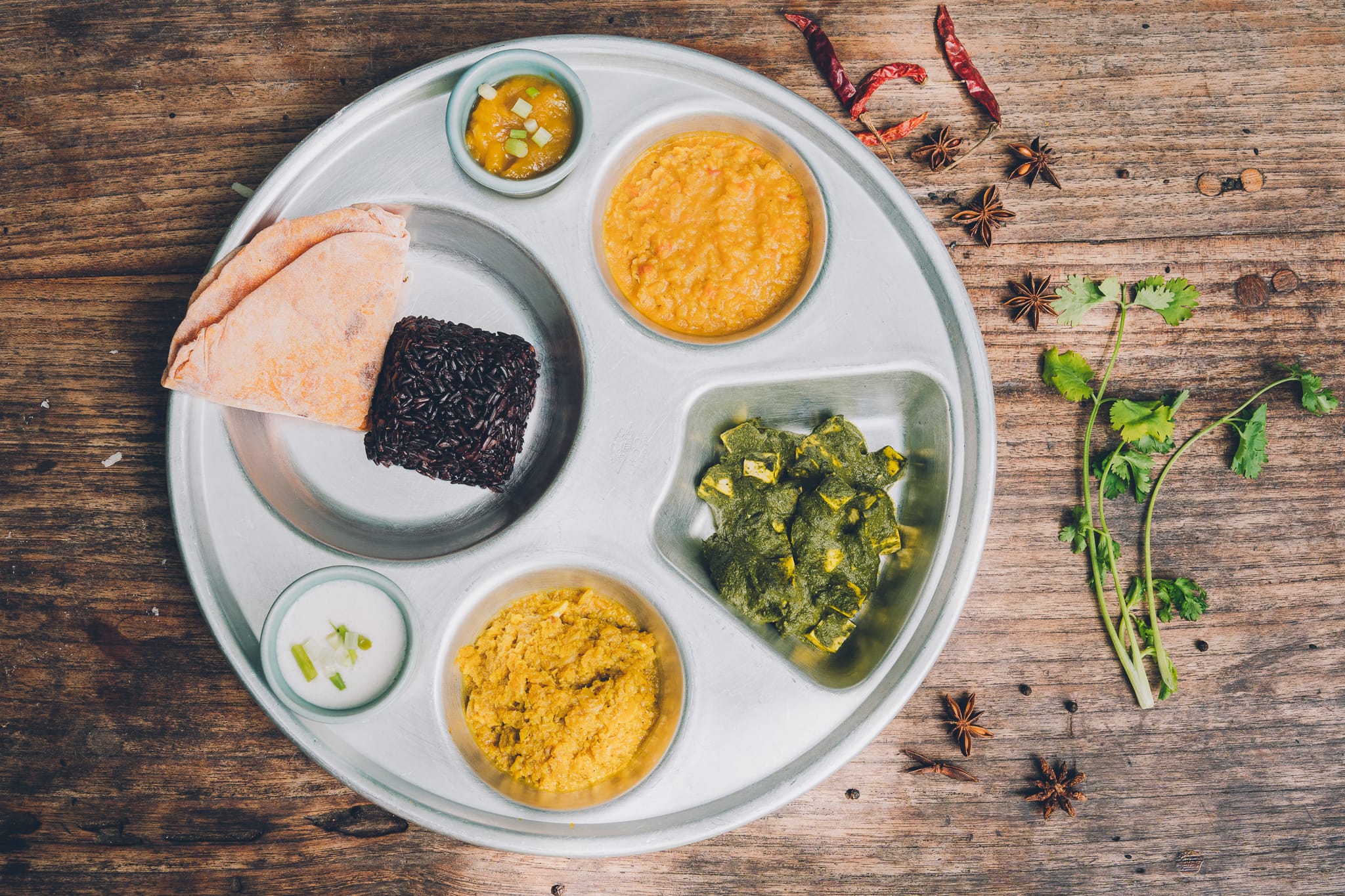 Indian thali Alchemy Cafe