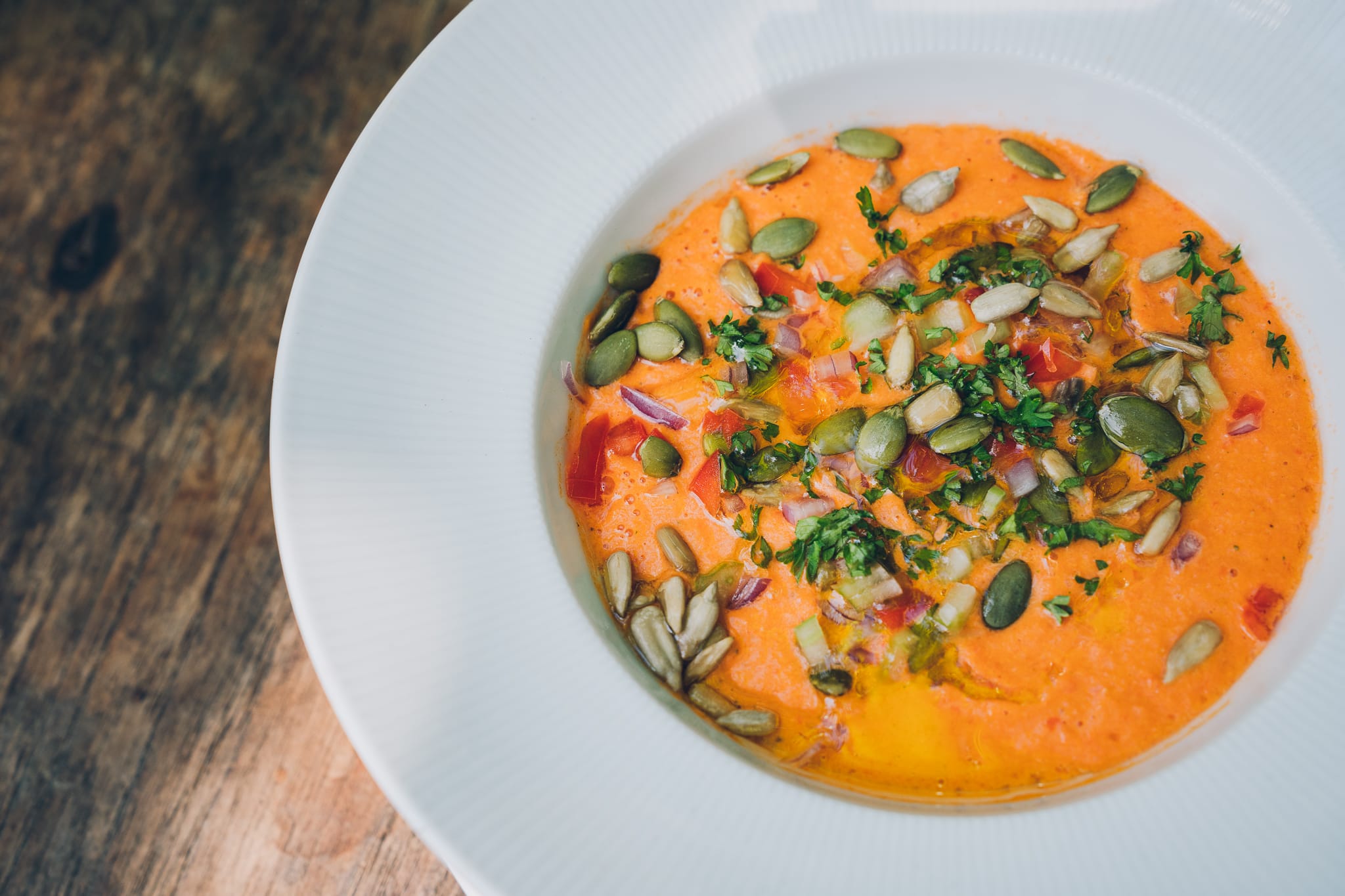 raw gazpacho soup Alchemy Cafe