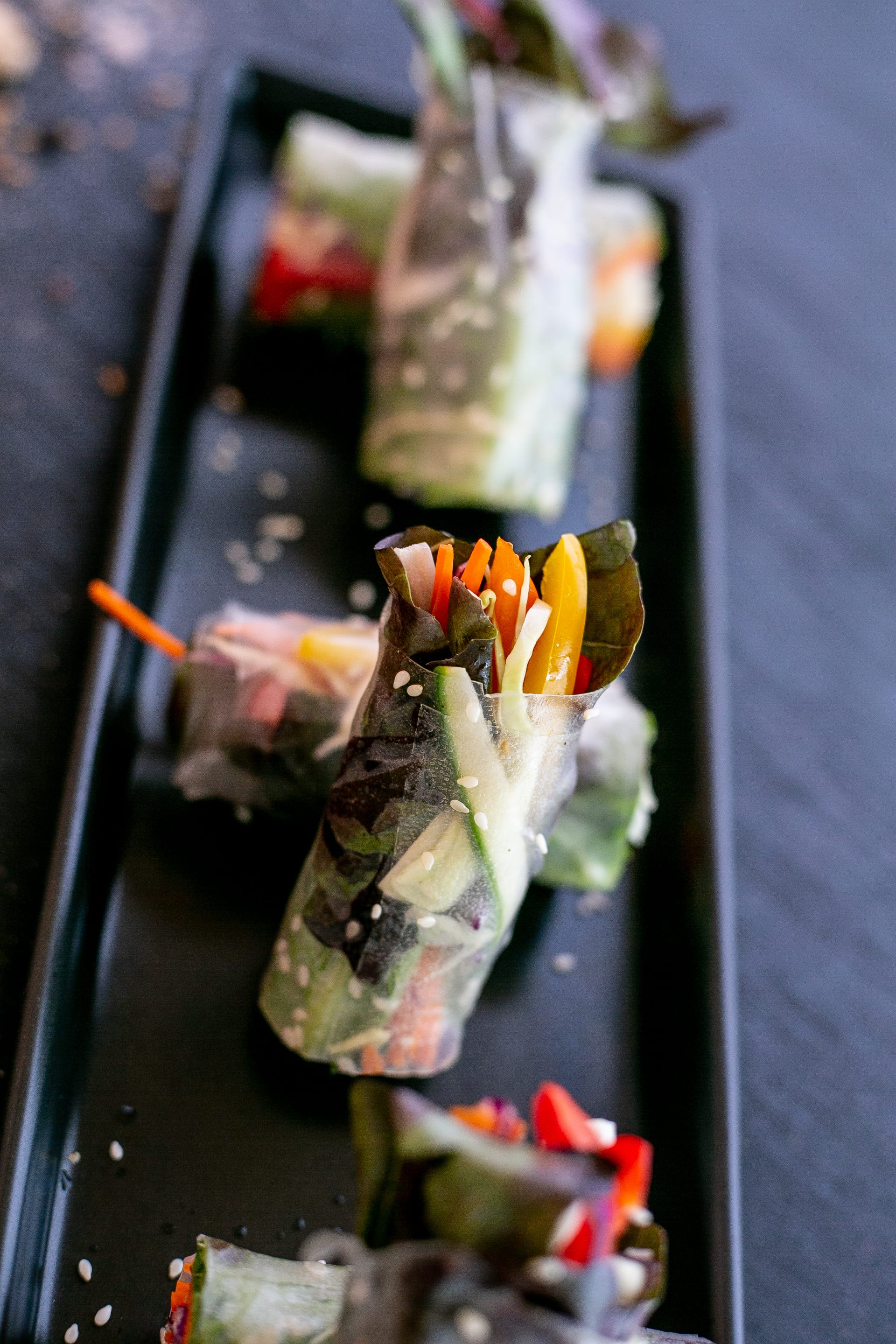 raw spring rolls rice paper