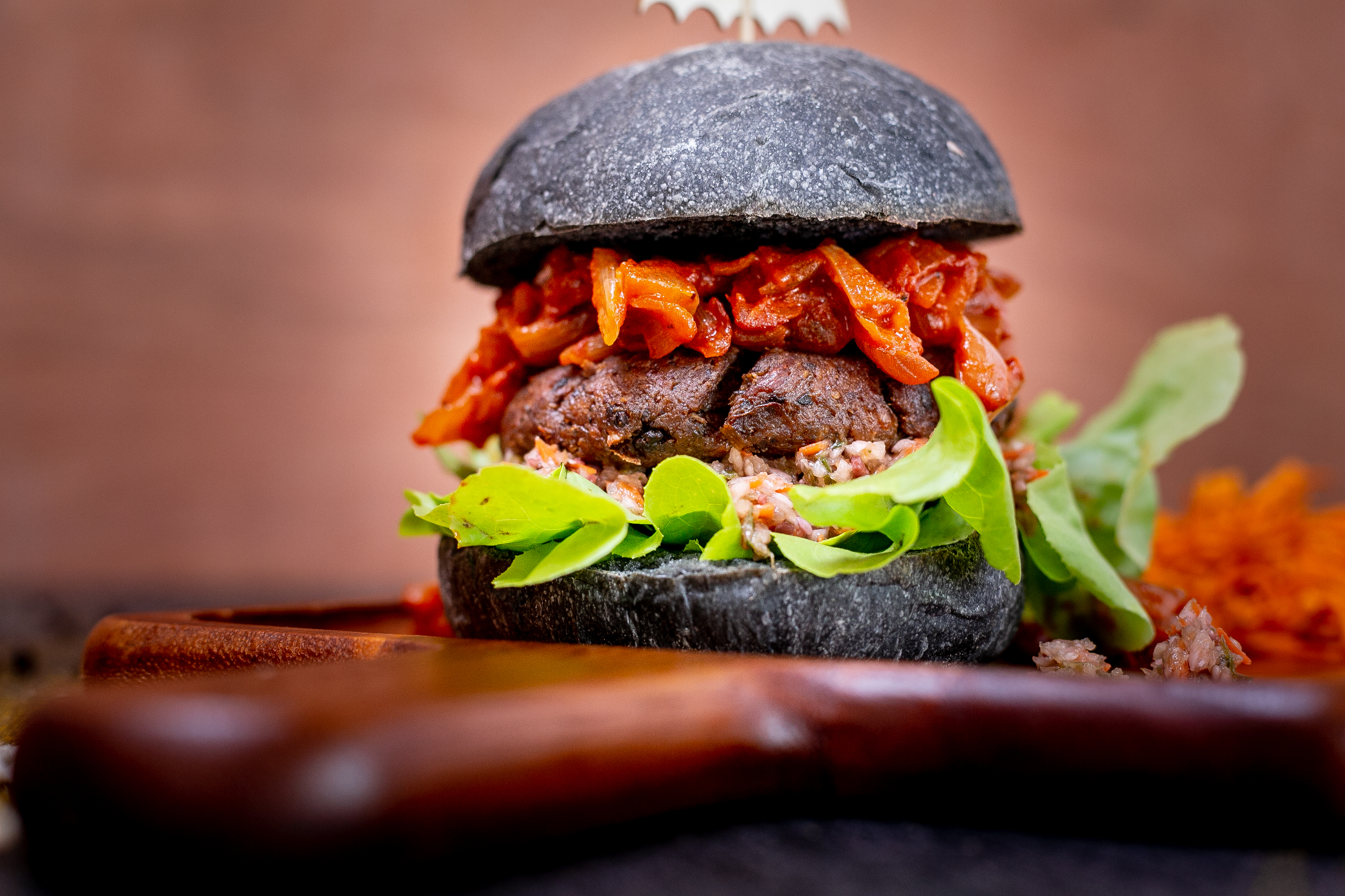 Smokey mushroom burger